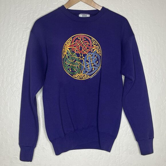 Vintage Lee Purple Celtica Islands of the Barbarians Sweatshirt Men’s Size M - Picture 1 of 6